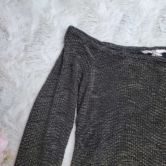 BCBGeneration Sparkle Tonight Off Shoulder Mini Dress Black Gold Size XXS - Picture 4 of 13